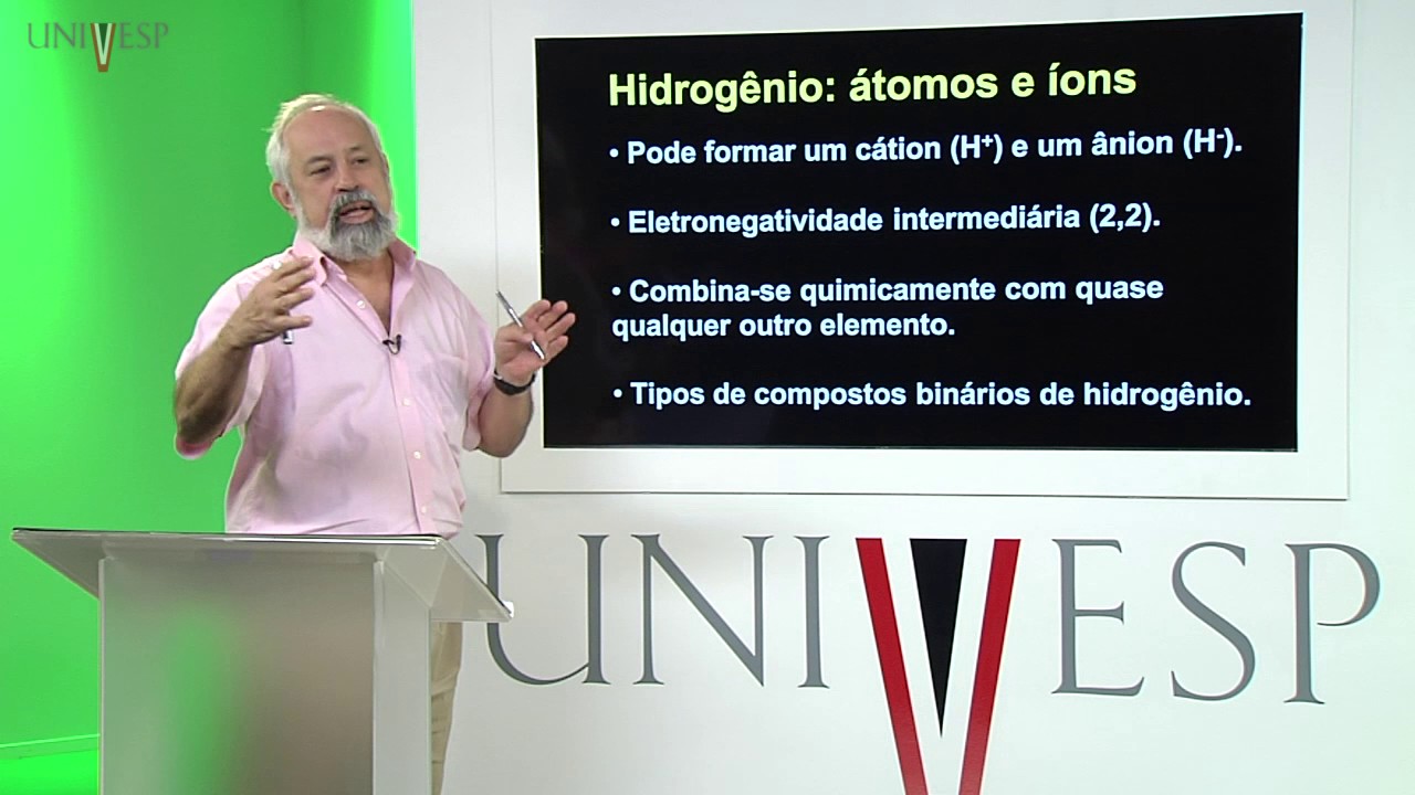 Qu&iacute;mica Inorg&acirc;nica - Aula 02 - Hidrog&ecirc;nio: o elemento, propriedades nucleares, &aacute;tomos e &iacute;ons