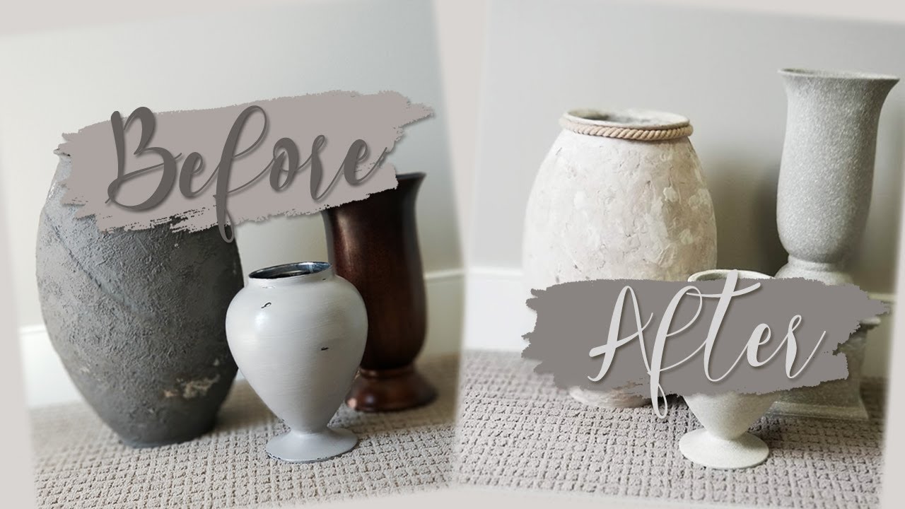What To Do With Old Vases | Vase Makeover Ideas | Using Stone Effect Spray Paint | Upcycling Vases