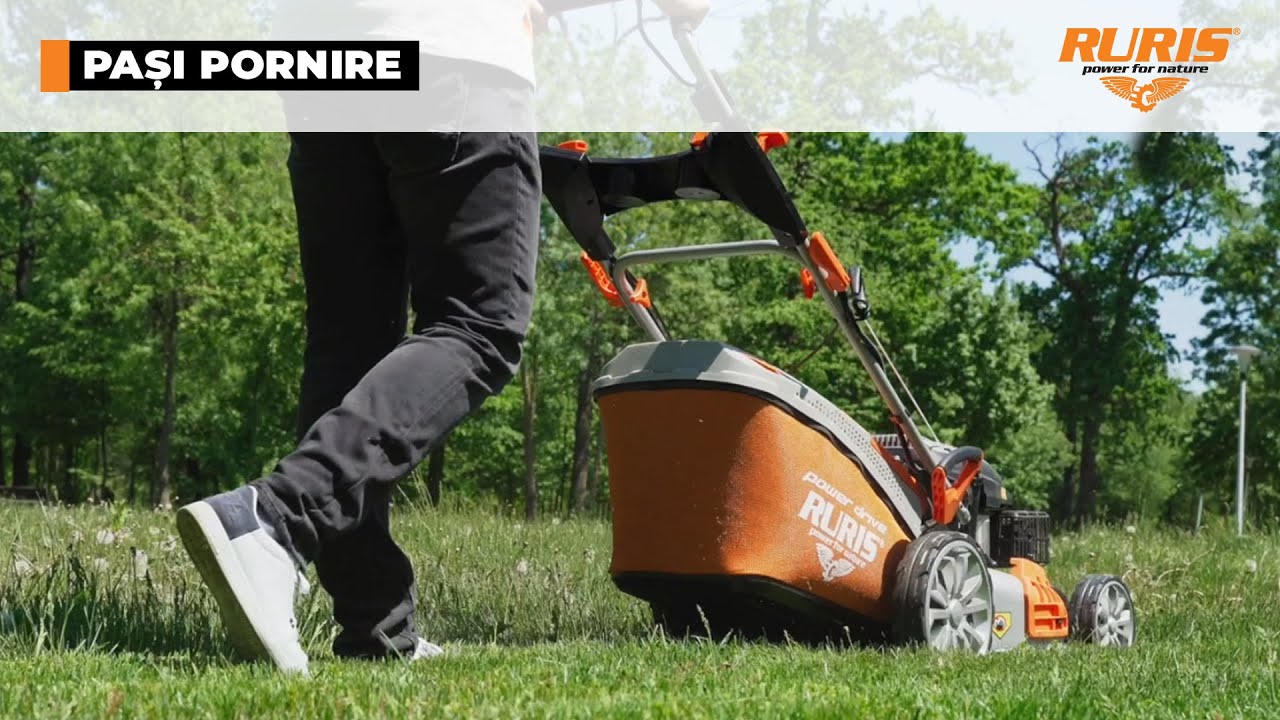 Pași pornire mașină de tuns gazon RURIS RX441S