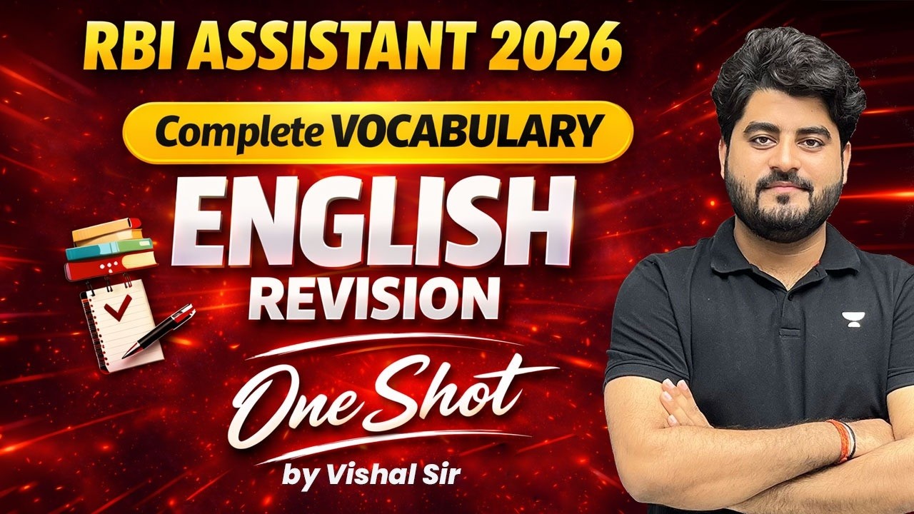 RBI ASSISTANT 2026 | COMPLETE ENGLISH VOCABULAR REVISION | ONE SHOT | VISHAL PARIHAR SIR