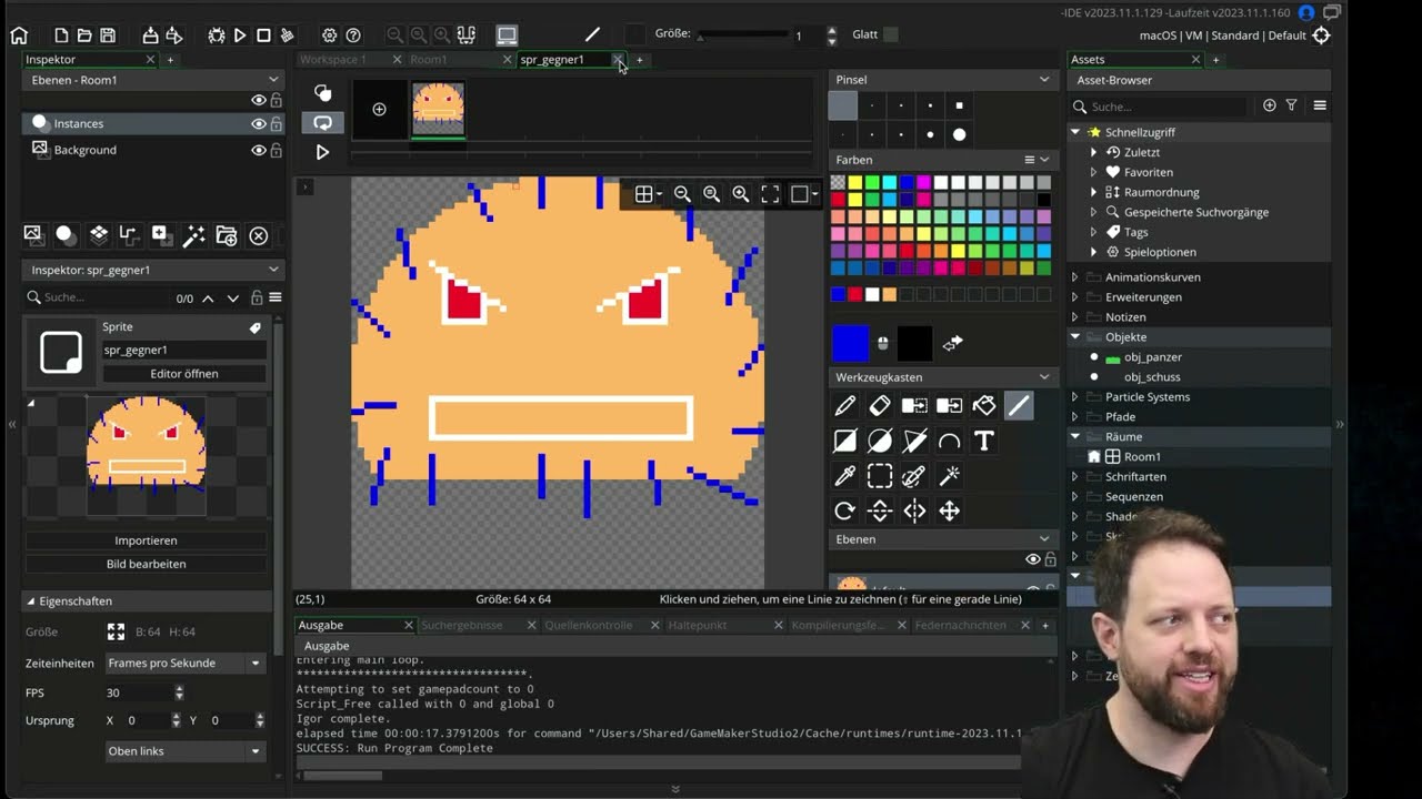 GameMaker-Tutorial: Space Invaders: Start | Bewegung | Schuss | Gegner | Kollision