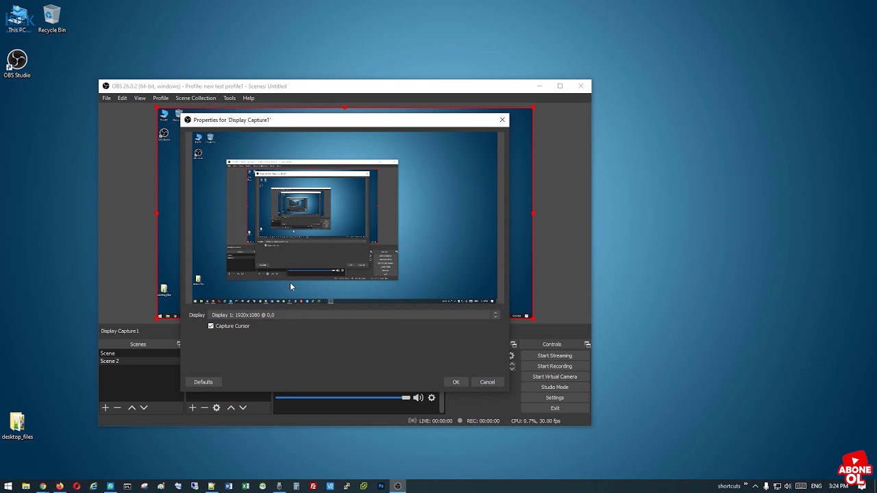 Youtube da ekran görüntüsünü paylaşmak