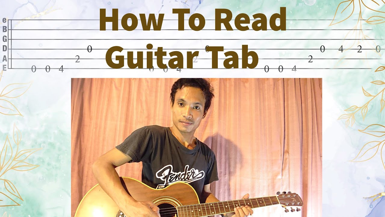 How to read guitar TAB / រៀនមើល tab guitar - guitar lesson