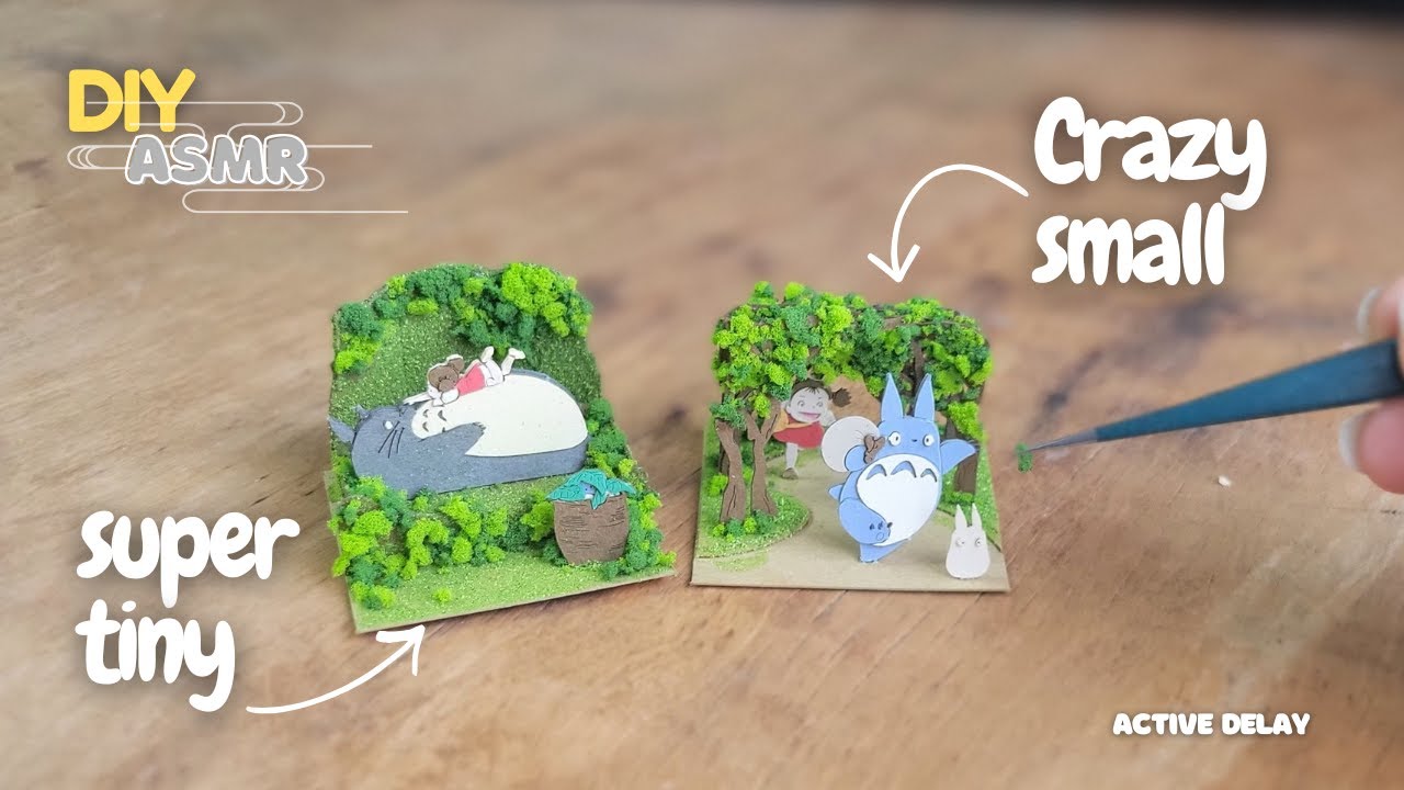Studio Ghibli Sankei Paper Miniatures | Totoro Scenes ASMR 🌳 | Japanese Miniature Art Build