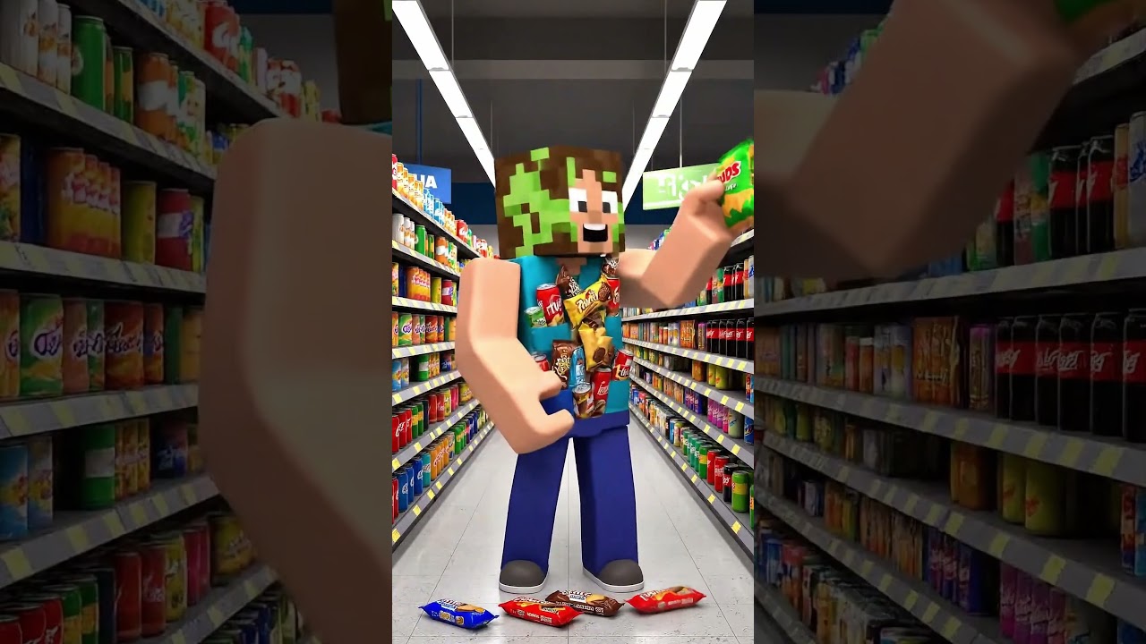 [Minecraft IRL] Steve&rsquo;s Inventory Is FULL 🤯 | Pixel Buddies Escaped #Shorts