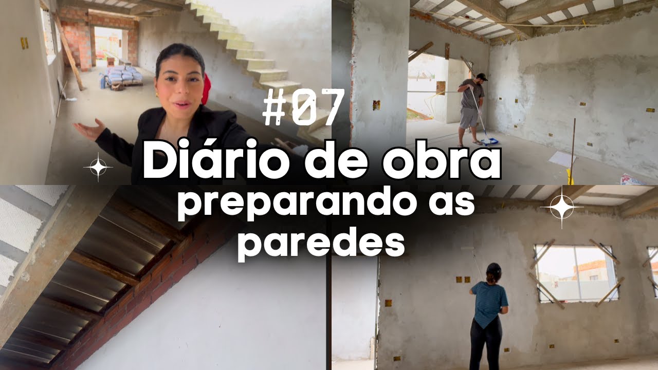 PASSAMOS SELADOR NA PAREDE, TELHADO NA ESCADA | #DiárioDeObra 07- Sobrado dos sonhos