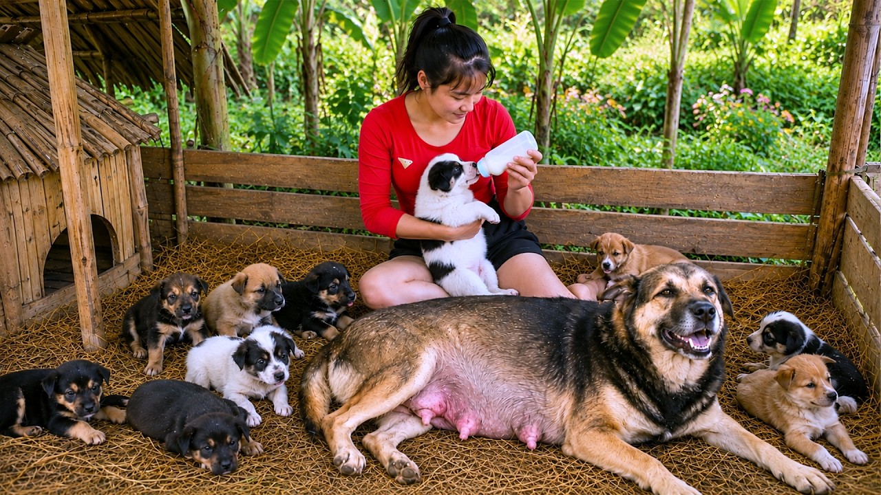 9 Adorable Puppies Were Born! &ndash; A Busy Day Caring for Our New Mother Dog