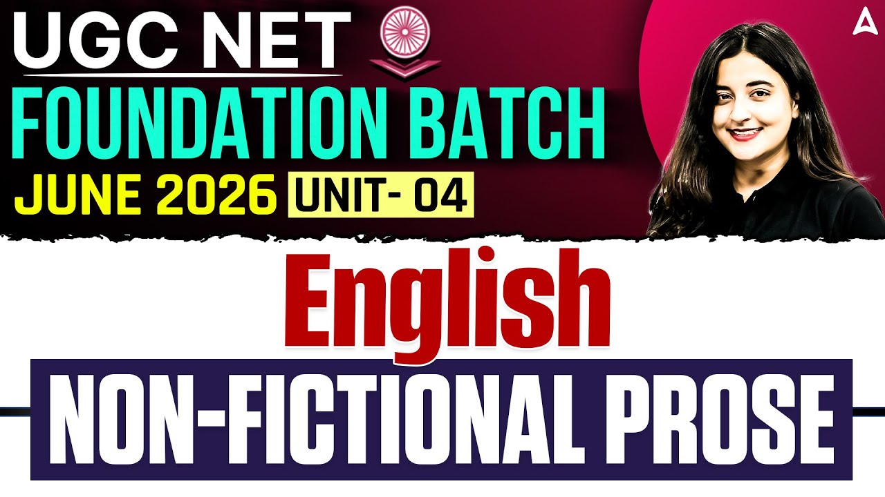 UGC NET English Literature | UGC NET English Literature Unit 4 Non Fictional Prose By Aishwarya Mam