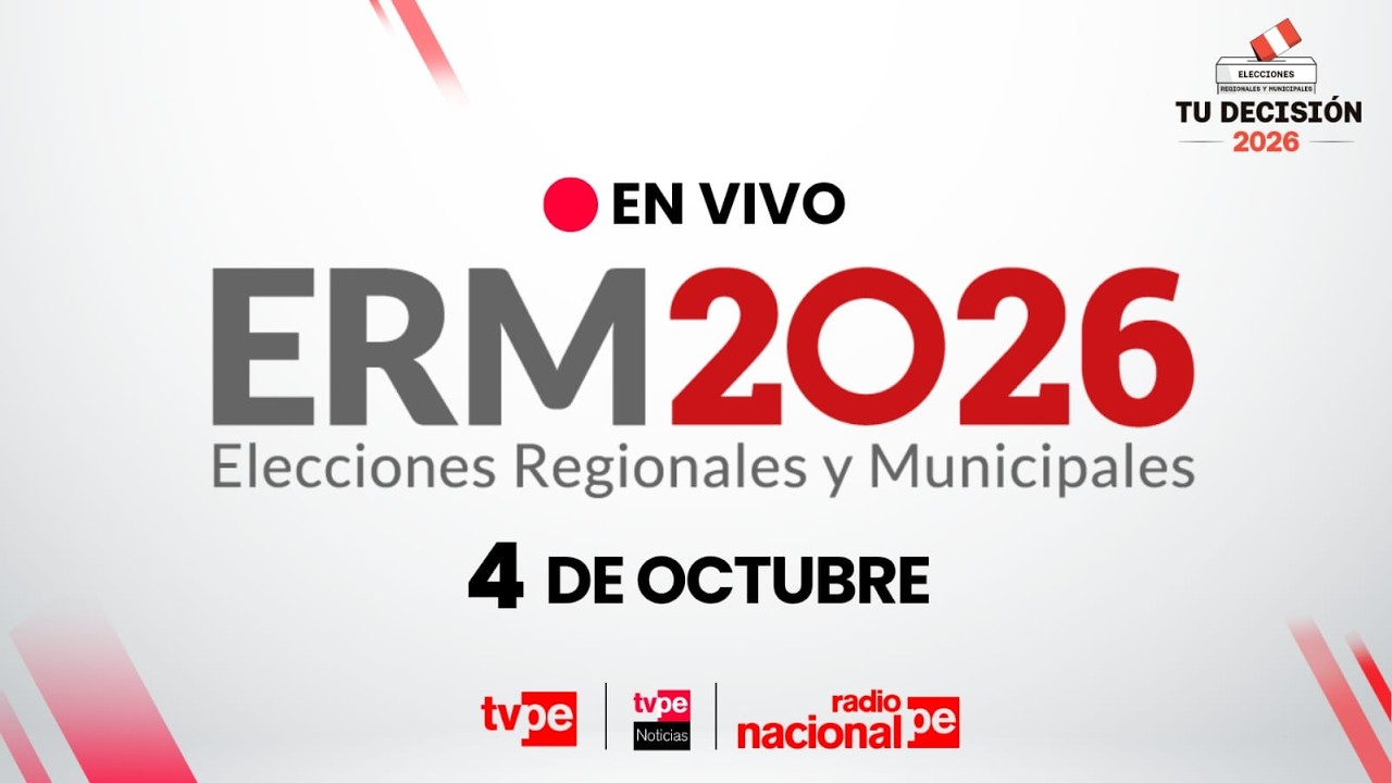 🔴 EN VIVO: Elecciones Regionales y Municipales Per&uacute; 2026 🇵🇪 | TVPer&uacute; HOY 4 de octubre