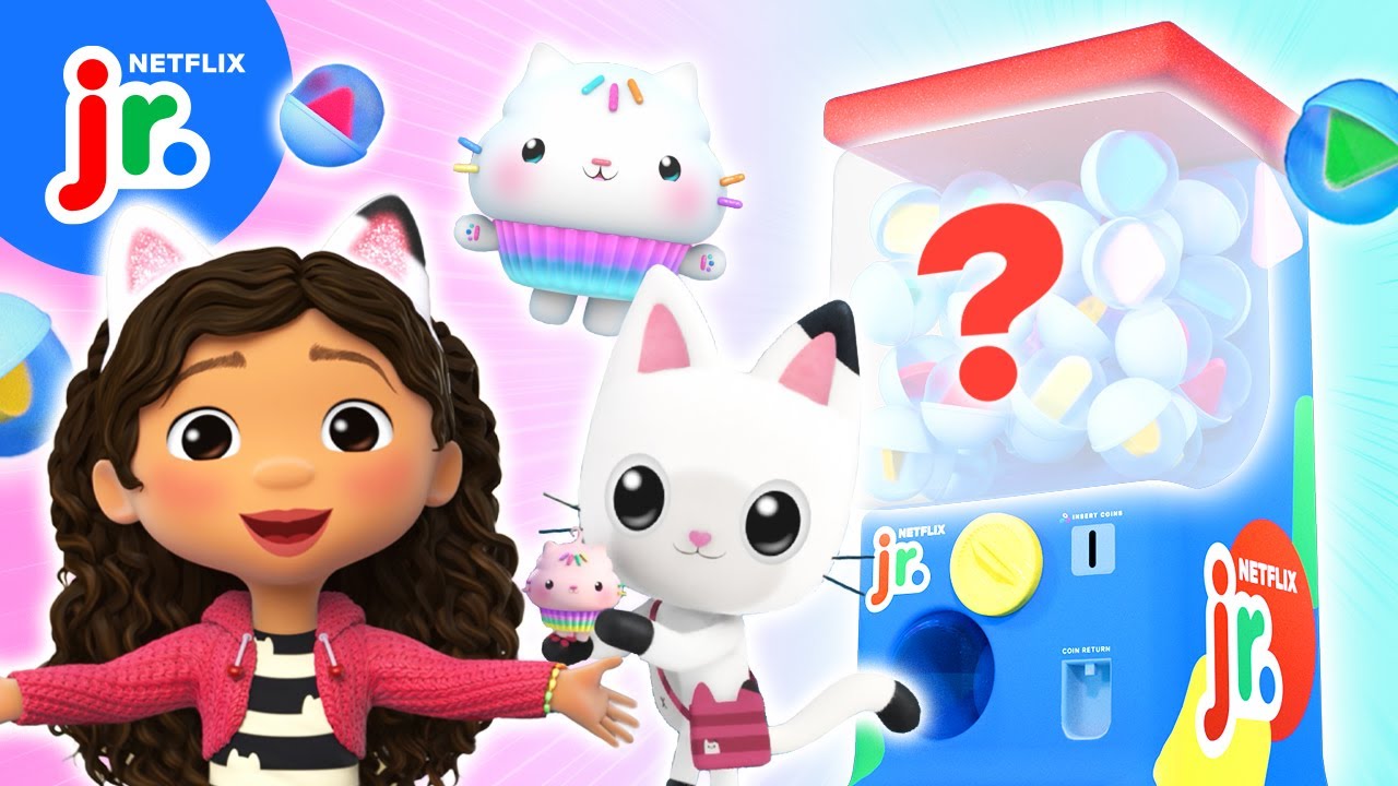 Toy Machine Surprise! Collect Prizes from Gabby's Dollhouse 🐱🌟 Netflix Jr
