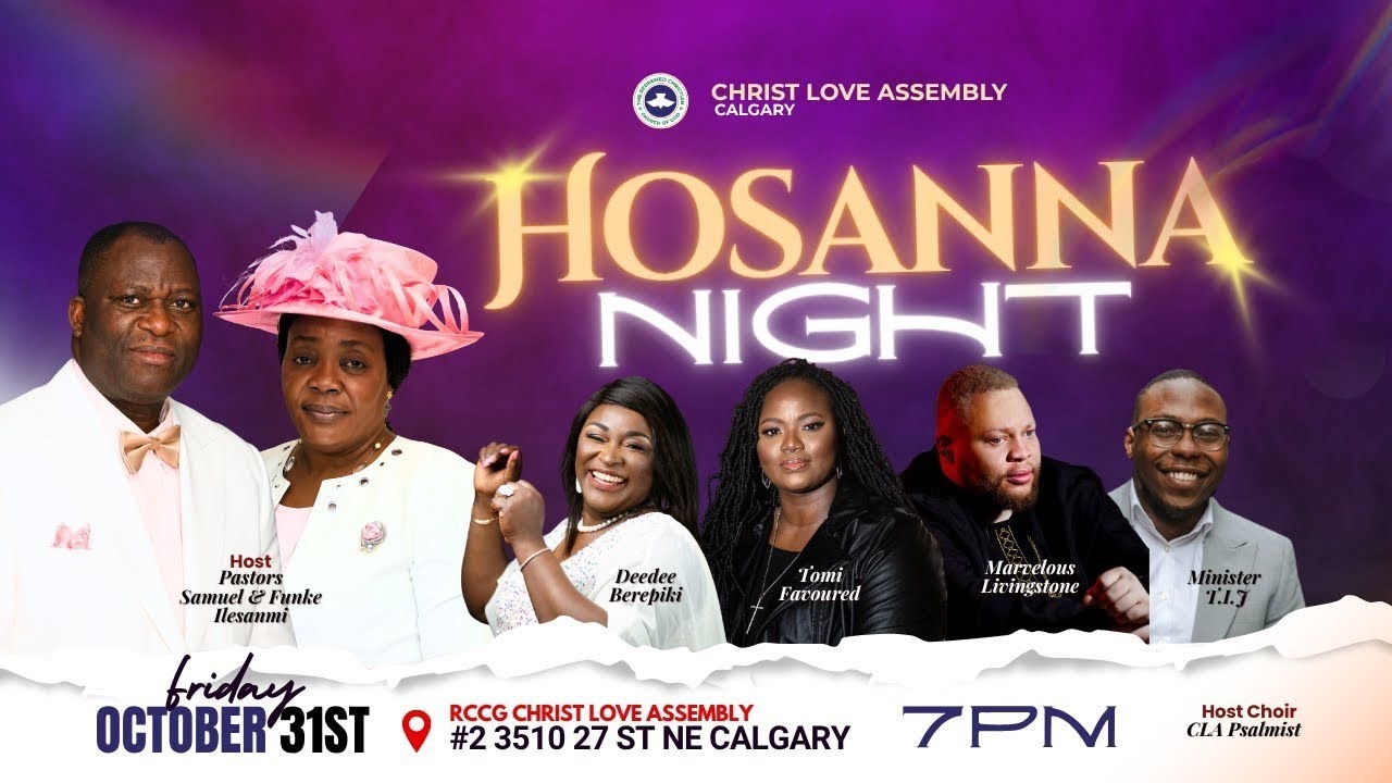Tomi Favored ministering at 2026 Hosanna Night in Christ Love Assembly Calgary
