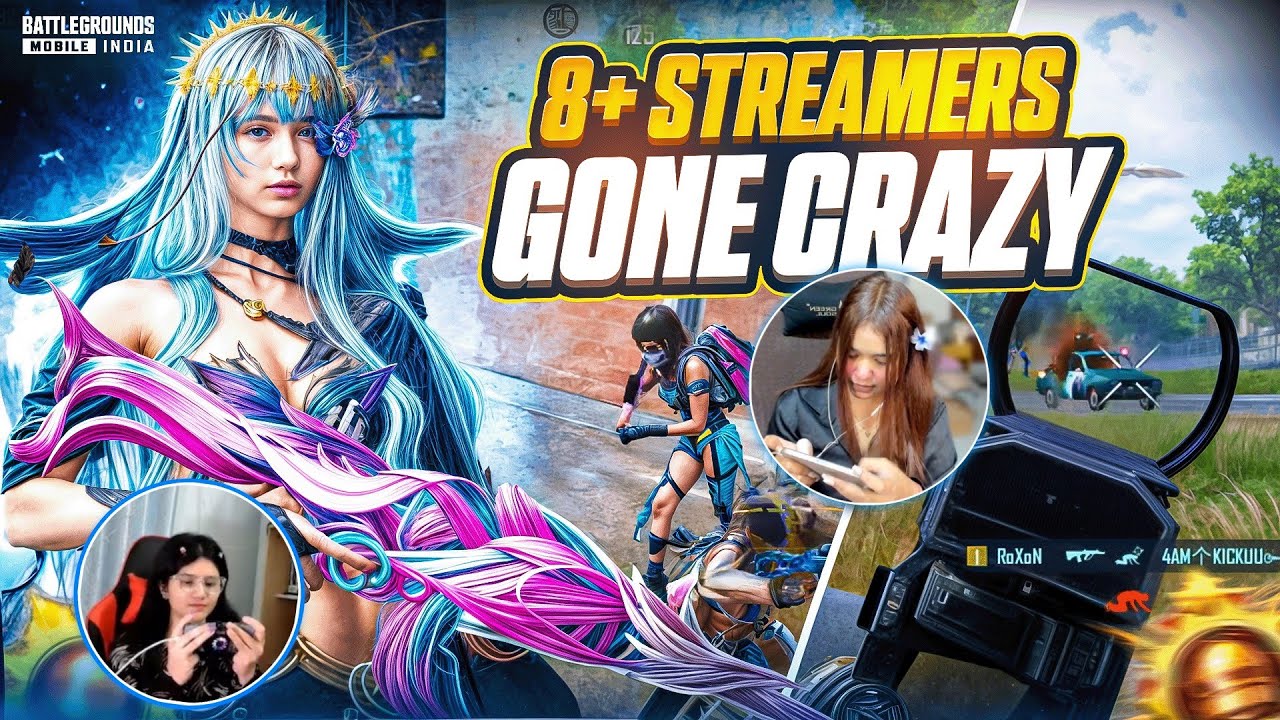Craziest Streamers Reactions After I Wiped Their Squad 💀 | 8+ Streamers Vs Feronik | BGMI 🔱