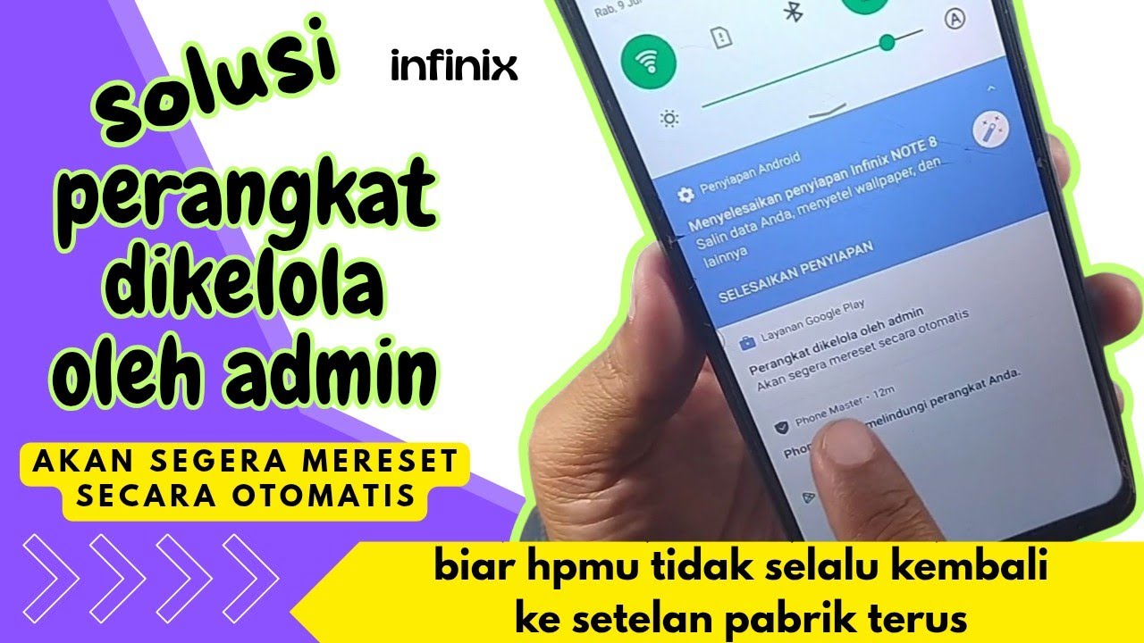 CARA FIX PERANGKAT DIKELOLA OLEH ADMIN, AKAN SEGERA MERESET SECARA OTOMATIS | INFINIX NOTE 8