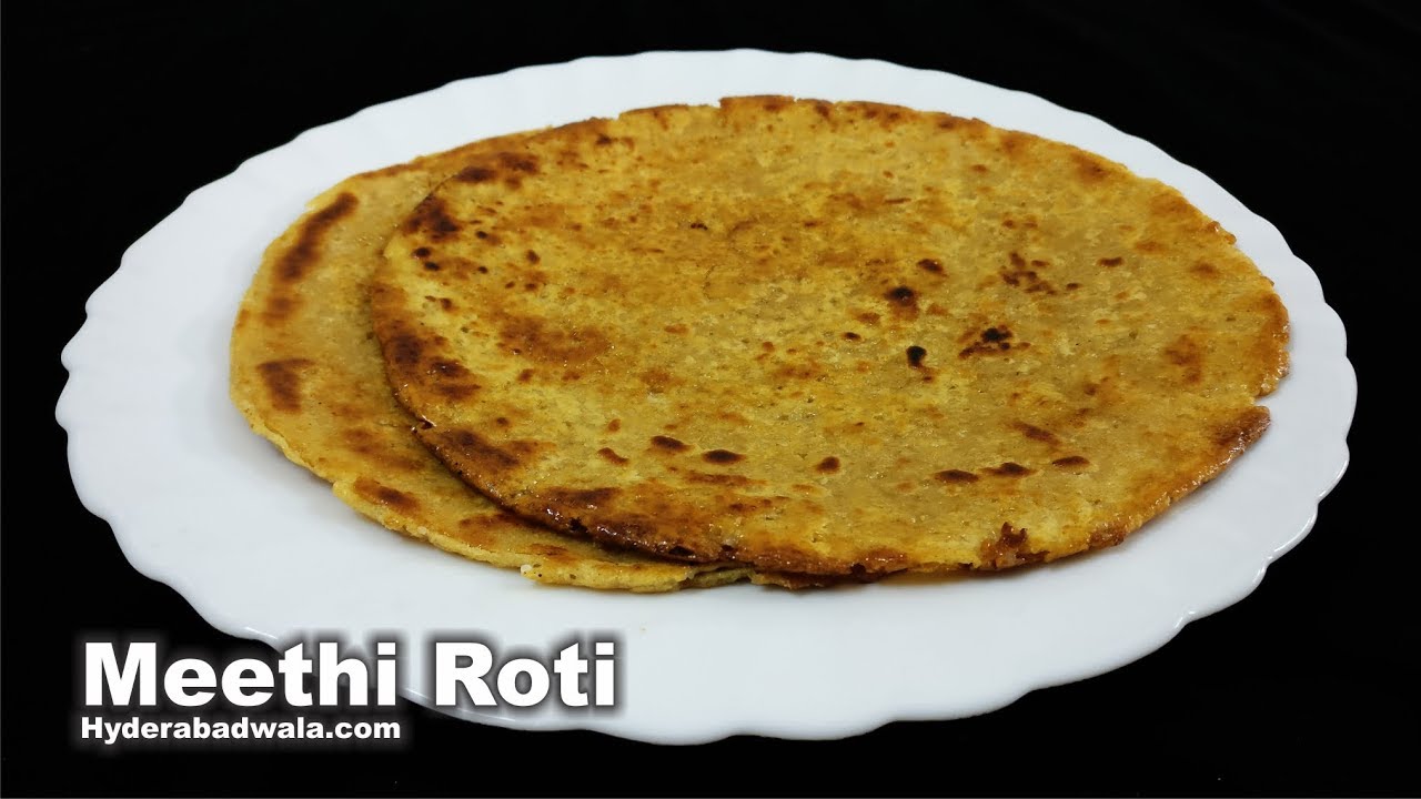 Meethi Roti - Flattened Sugar Bread - Tiffin recipe for School going Children