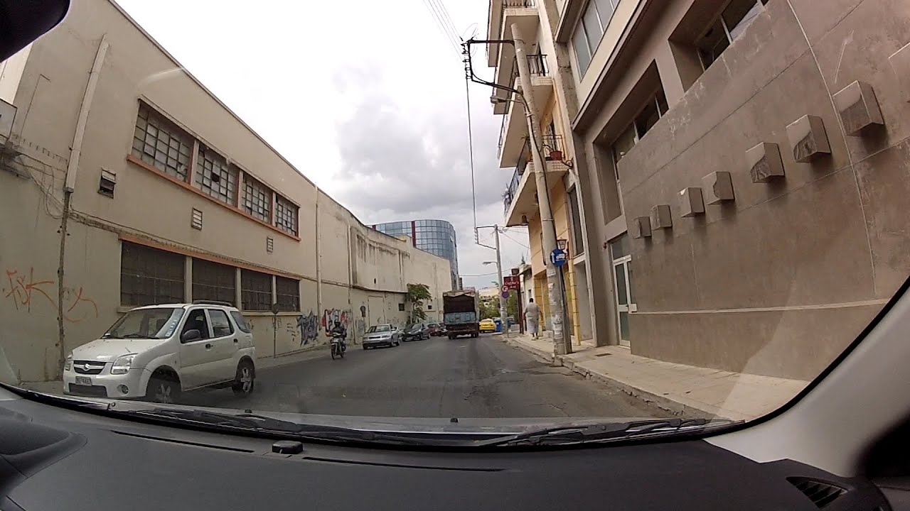 Driving from Agia Paraskevi to Nea Ionia, Athens (city driving, Greece) - onboard camera
