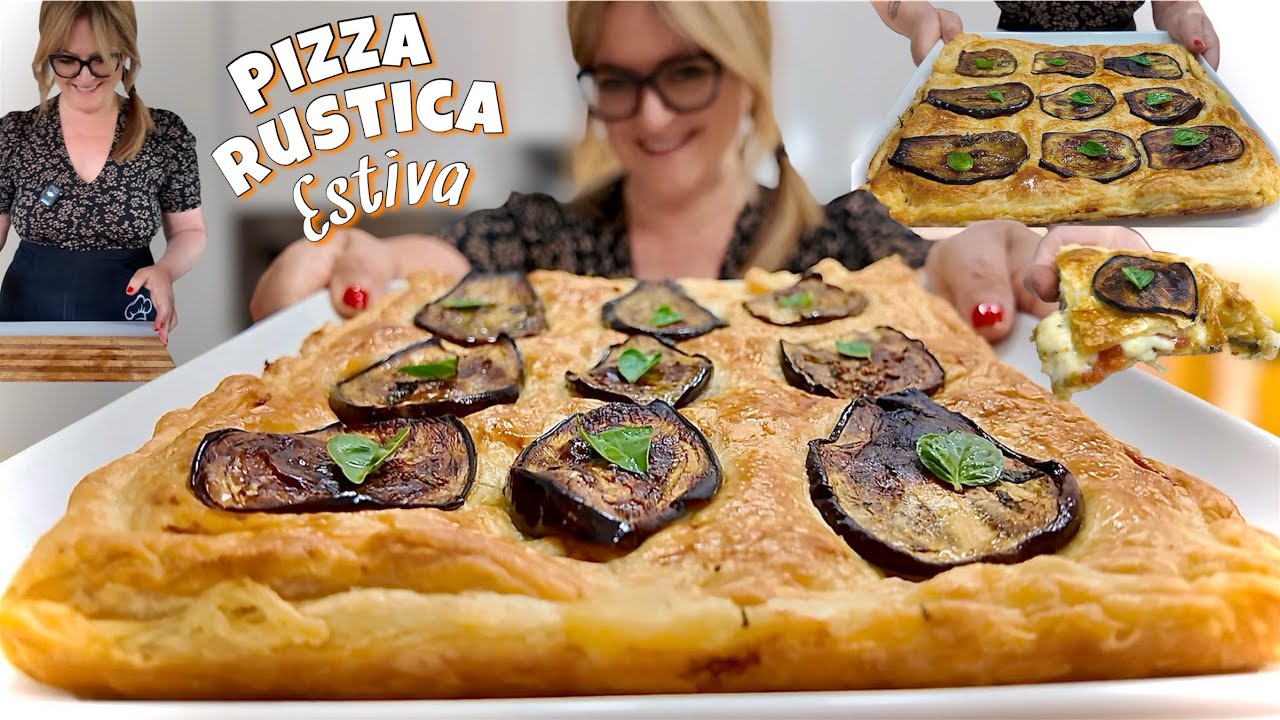 Летняя пицца в деревенском стиле с баклажанами — легко, быстро и вкусно.