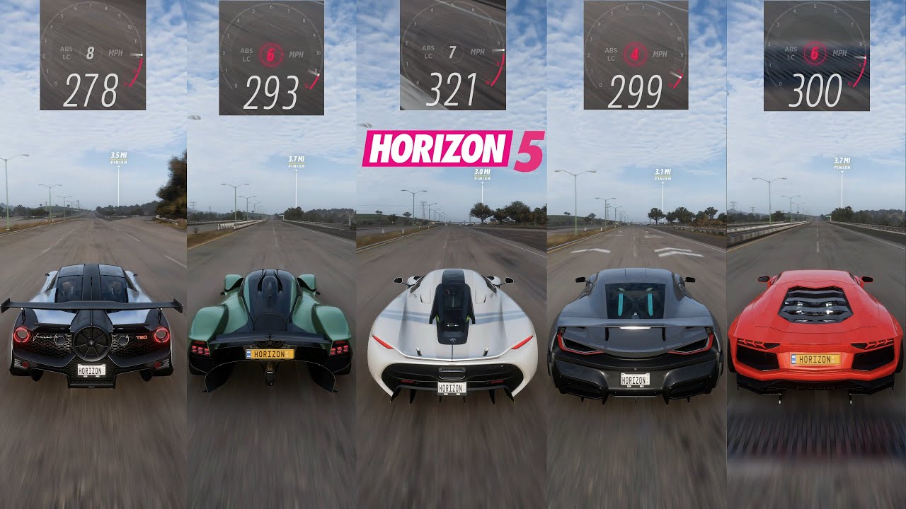 FORZA HORIZON 5 THE 300 CHALLENGE | WHICH HYPERCAR HITS THE 300MPH | THE 300 BENCHMARK...