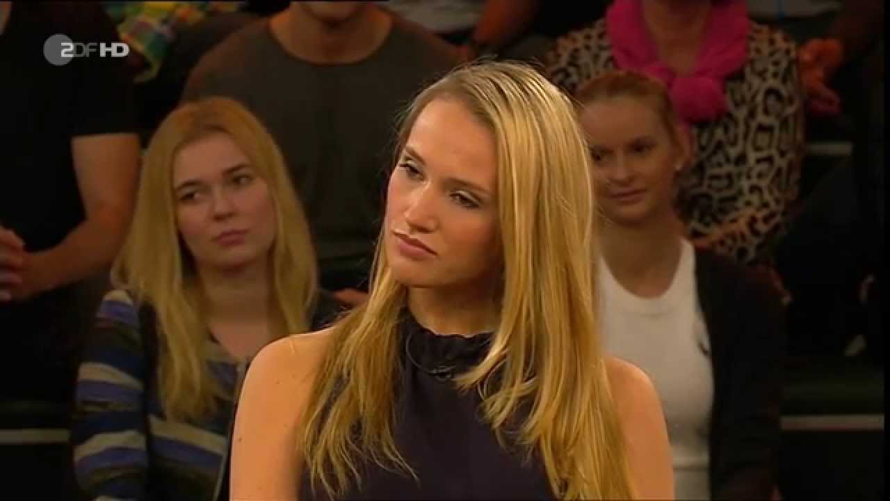Markus Lanz am 11. September 2014 mit Musical-Darstellerin Anna Hofbauer 