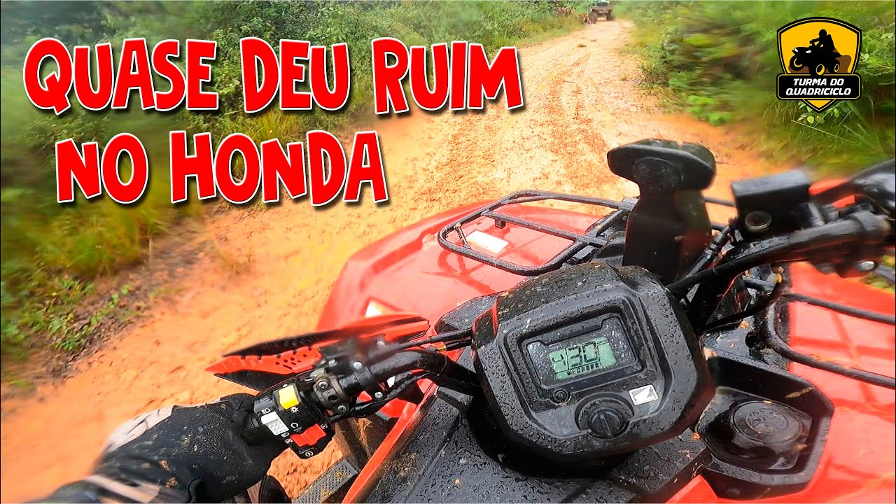 Quase me perdi na curva com Honda Fourtrax 😨😨