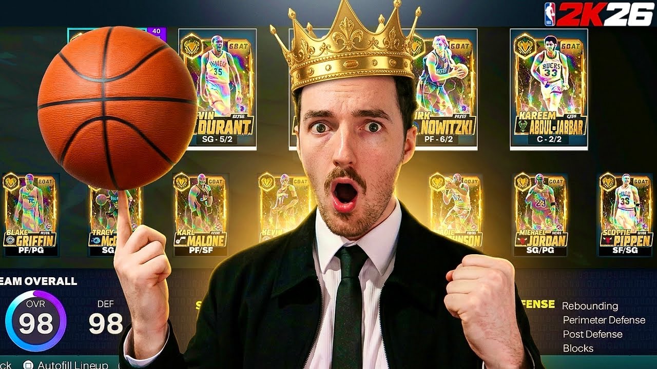 Я ИСПОЛЬЗОВАЛ ПОЛНЫЙ СОСТАВ ИЗ G.O.A.T. &mdash; ГЕЙМПЛЕЙ 🐐 NBA 2K26 MYTEAM