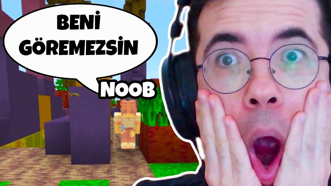KENDİNİ GÖRÜNMEZ ZANNEDEN RAKİP! 😂 Minecraft EGG WARS