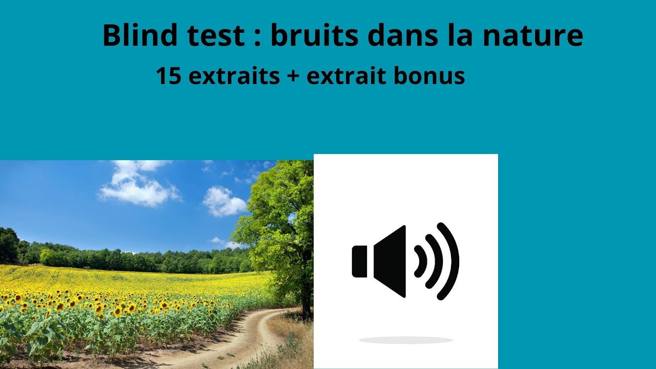 Blind test bruits dans la nature.