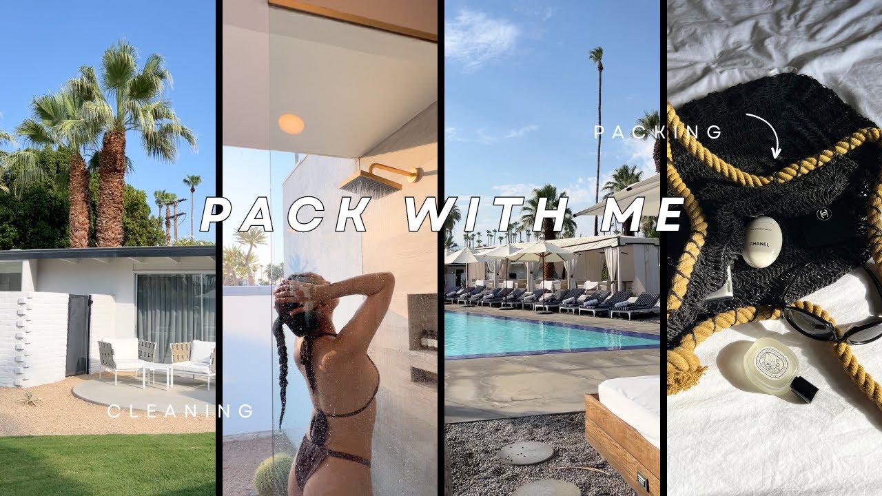 Packing for vacation (palm springs ☀️🌵) + film tiktoks with me!