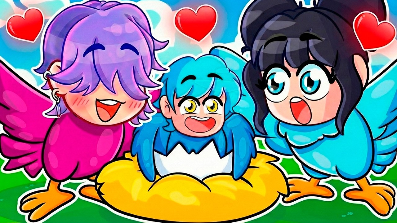 KPOP Demon Hunters se CONVIERTEN en FAMILIA de PÁJAROS en ROBLOX! 🐦😄