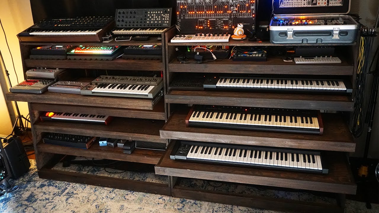 DIY Studio Synth Stand / Drawers (Free Plans)