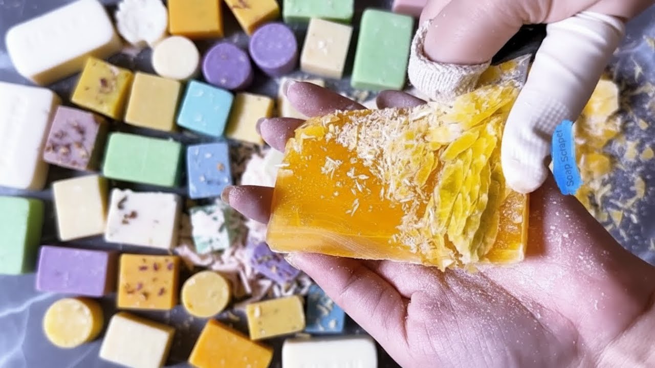 ASMR Soap Scraping & Cutting 🧼