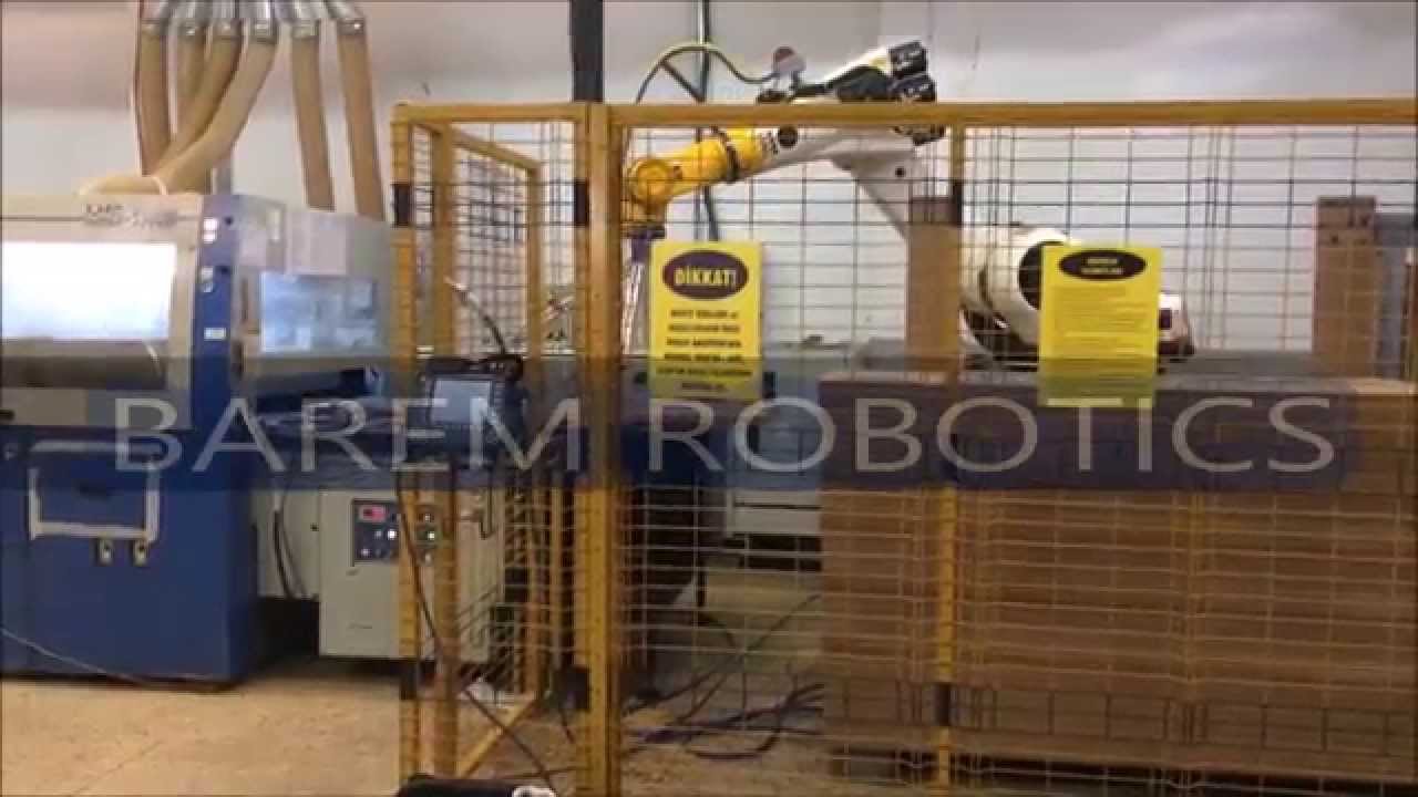 Barem robotics KUKA wood handling automation.