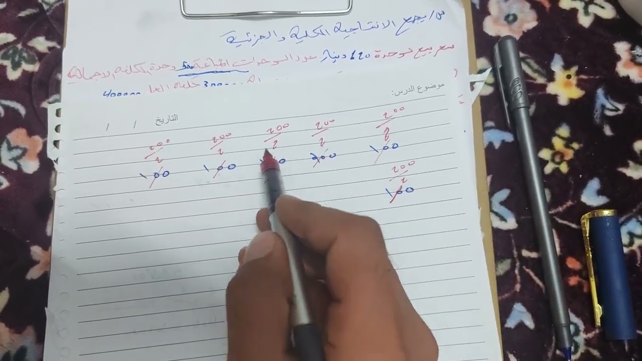  مسائل الإنتاج – الفصل الأول | شرح الاستاذ الشاهين بشكل مبسّط