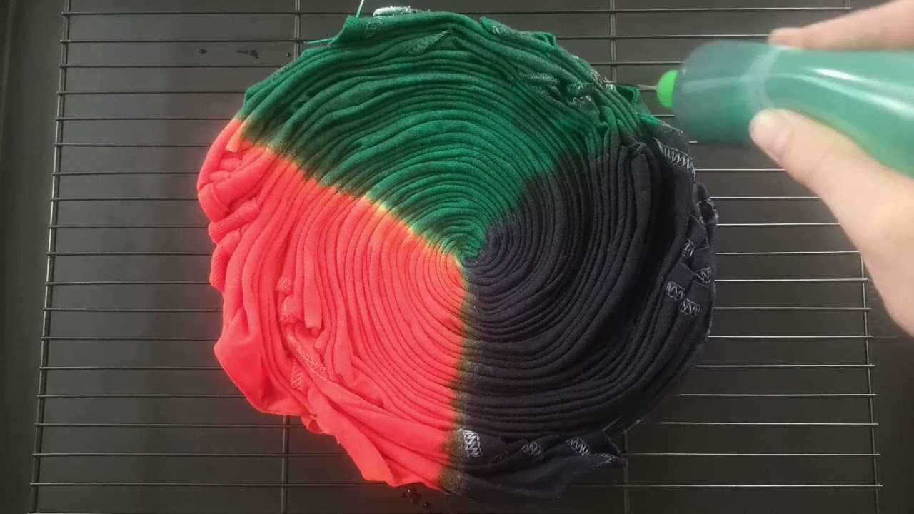 Tie-dye pattern P230 : Six colors Spiral