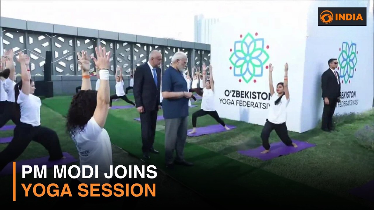 PM Modi Joins Yoga Programme in Uzbekistan