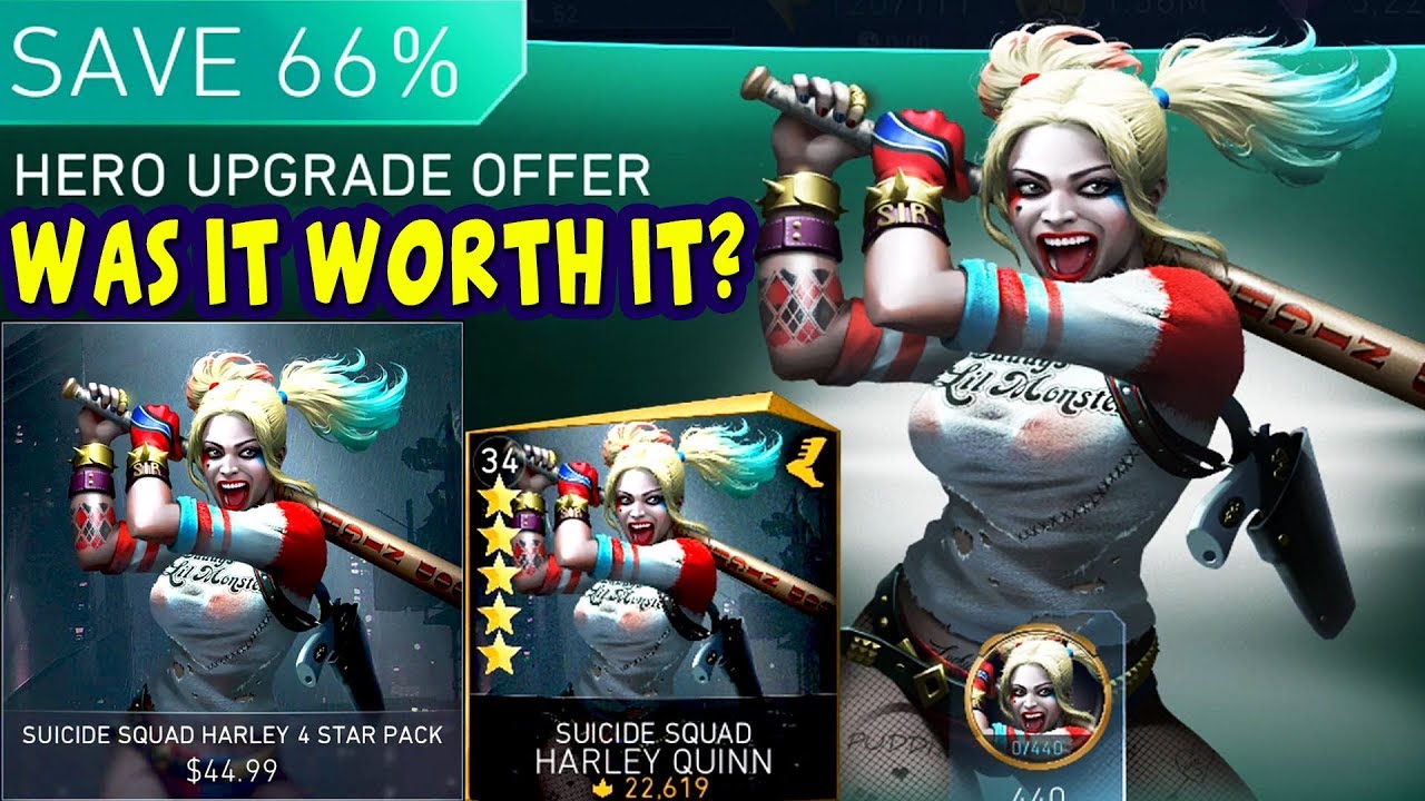 Unlocking 5 STAR Suicide Squad Harley Quinn in Injustice 2 Mobile. Gameplay, Super move, Review.