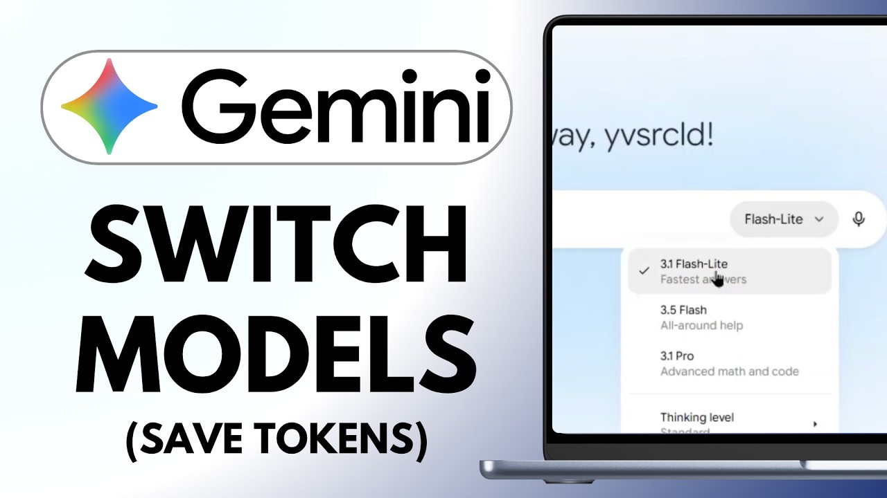 Как переключать модели в Gemini, чтобы экономить токены