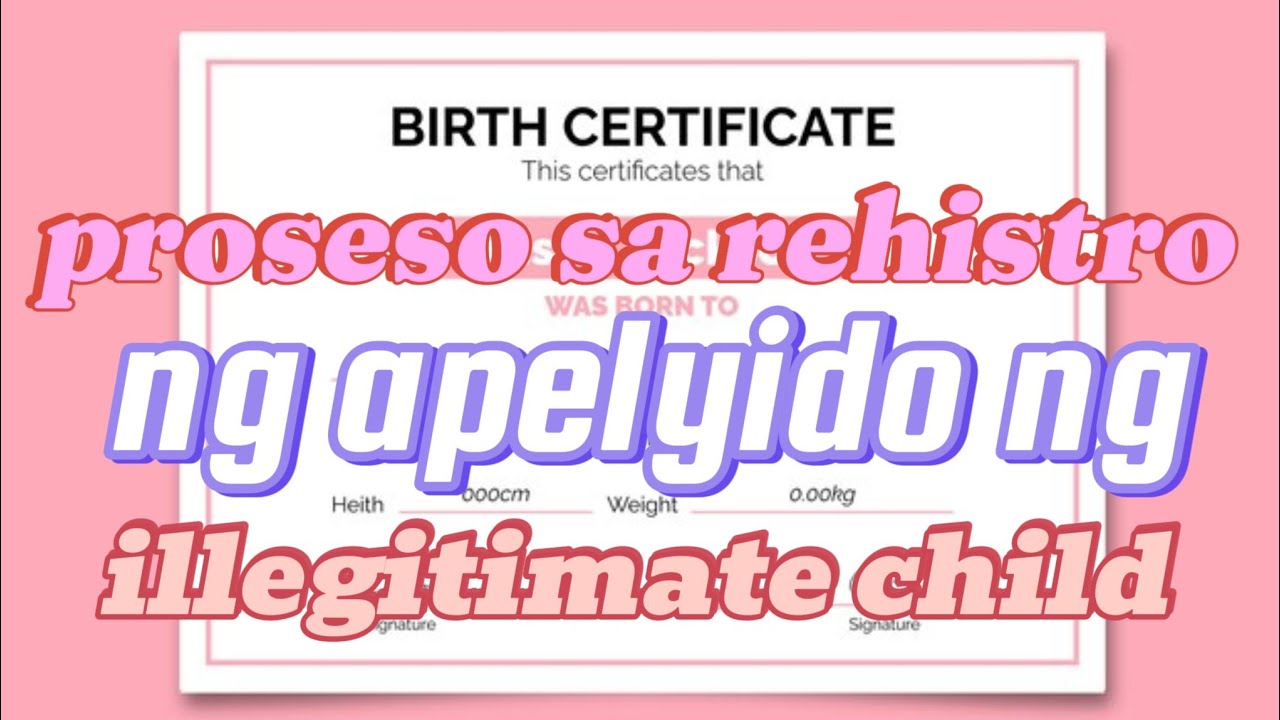 PROSESO SA PAG-REHISTRO NG BIRTH CERTIFICATE NG BATA GAMIT ANG APELYIDO NG AMA NA HINDI KASAL SA INA