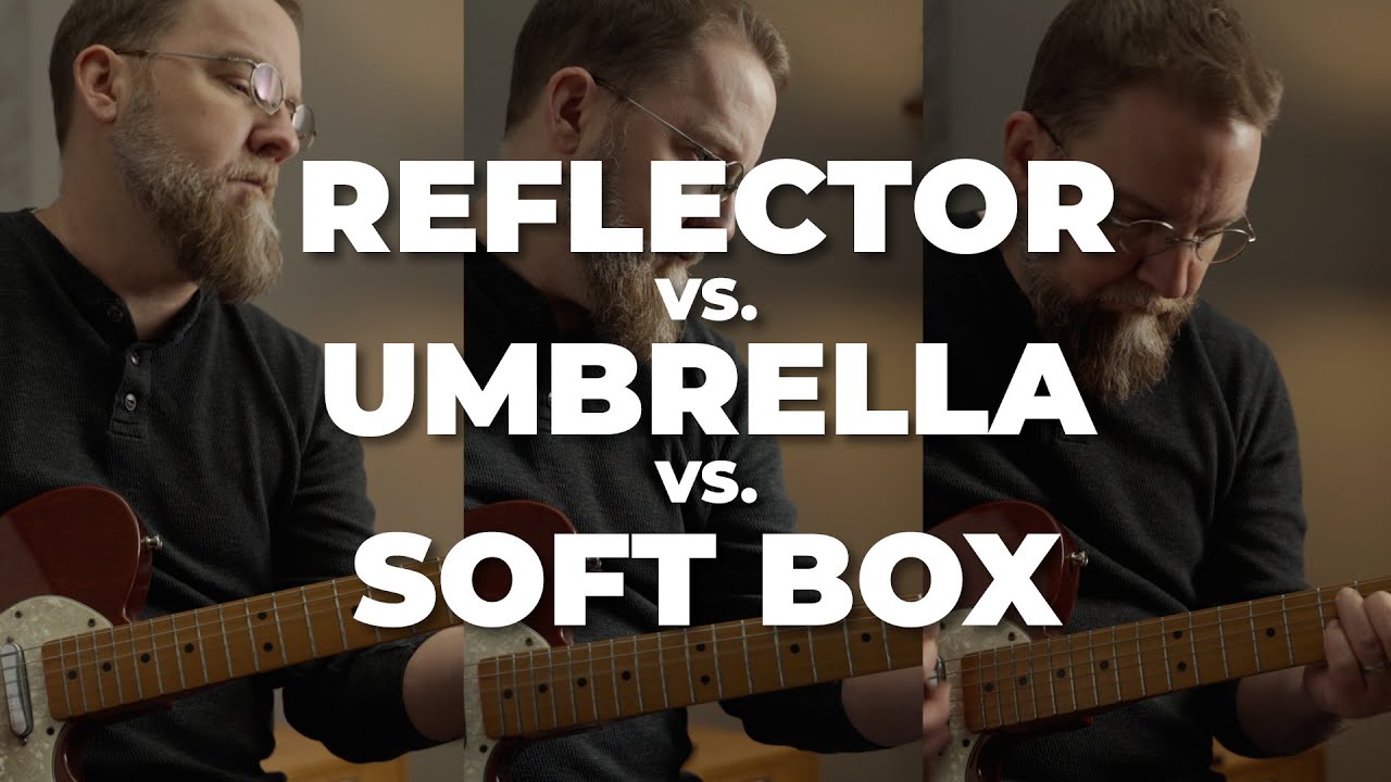 3 Light Modifiers Compared - Reflector, Umbrella, and Soft Box