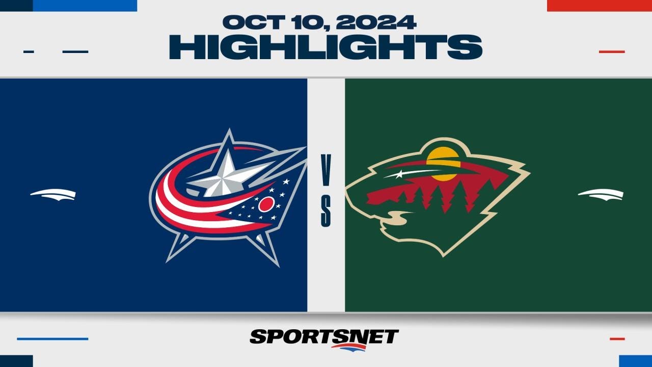 NHL Highlights | Blue Jackets vs. Wild - October 10, 2024