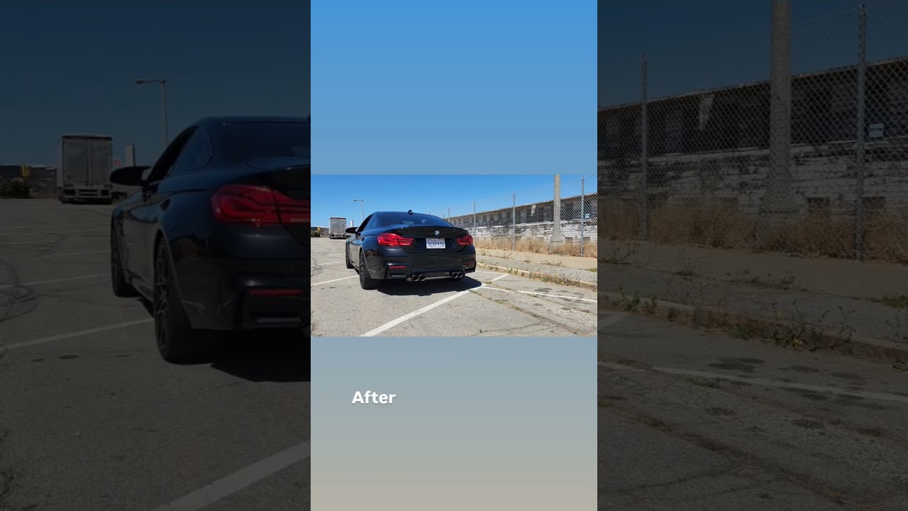 bmw m4 f8x/f82 active autowerke resonated equal length midpipe before and after