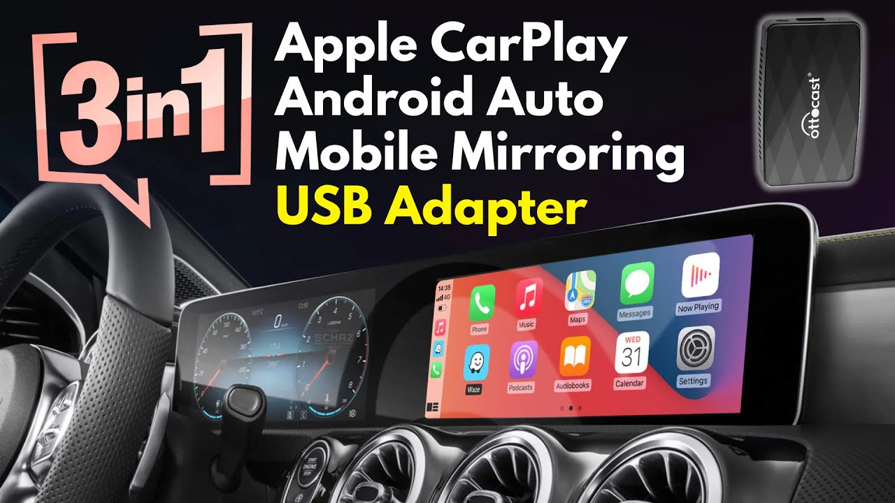 USB-адаптер 3 в 1 | CarPlay | Android Auto | Мобильное дублирование | OttoAdapter MX | ОБЗОР РАСП...