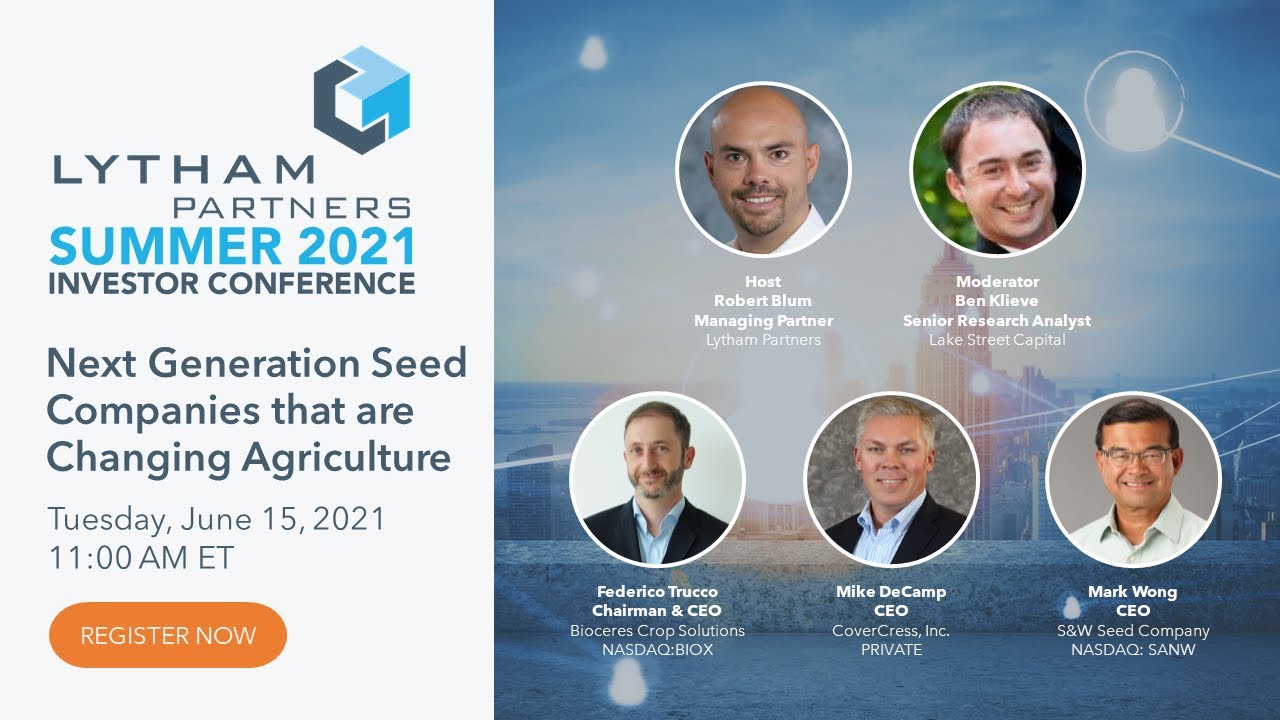 Agriculture Industry Panel: Next Generation Seed Companies that are Changing Agriculture