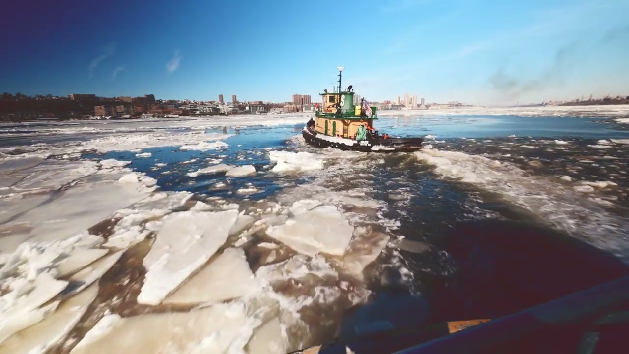 NY Waterway ferry navigating dangerous ice on Hudson | February 9, 2026