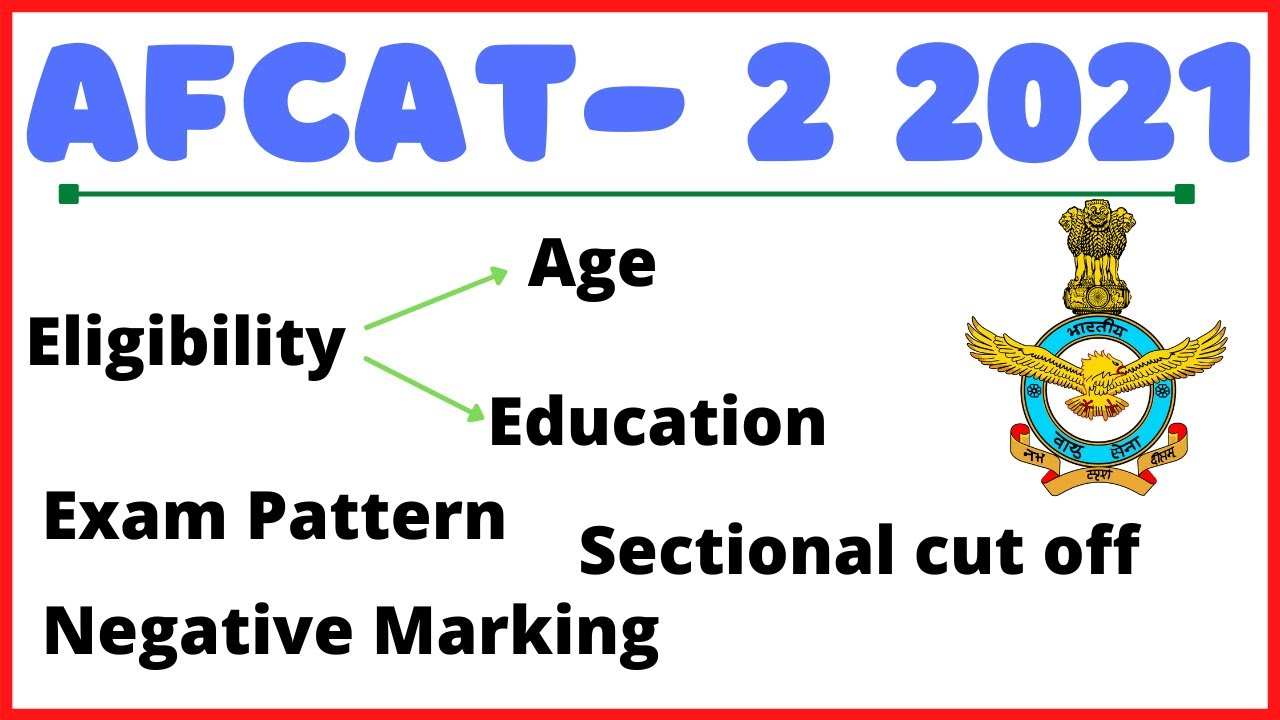 AFCAT 2 2021 Eligibility |EXAM Pattern | Negative Marking |  All Details