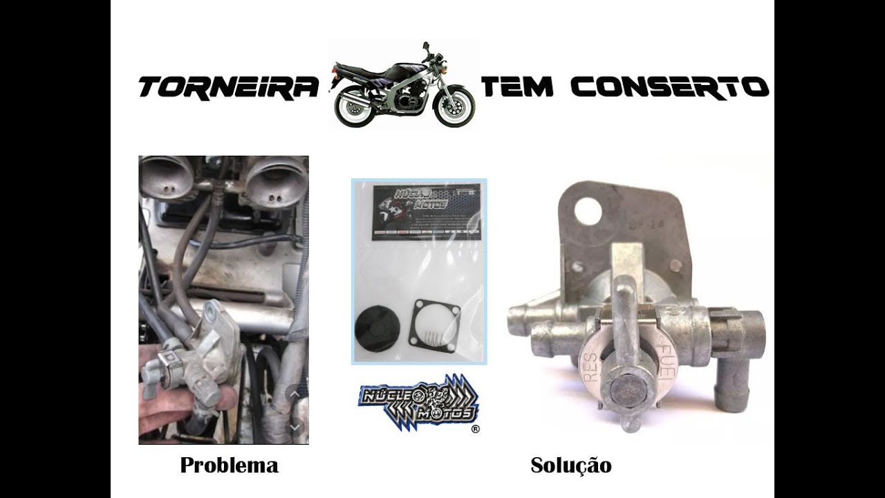 Restauração de torneira de combustível GS500 93 a 97 com troca de reparo Núcleo Motos