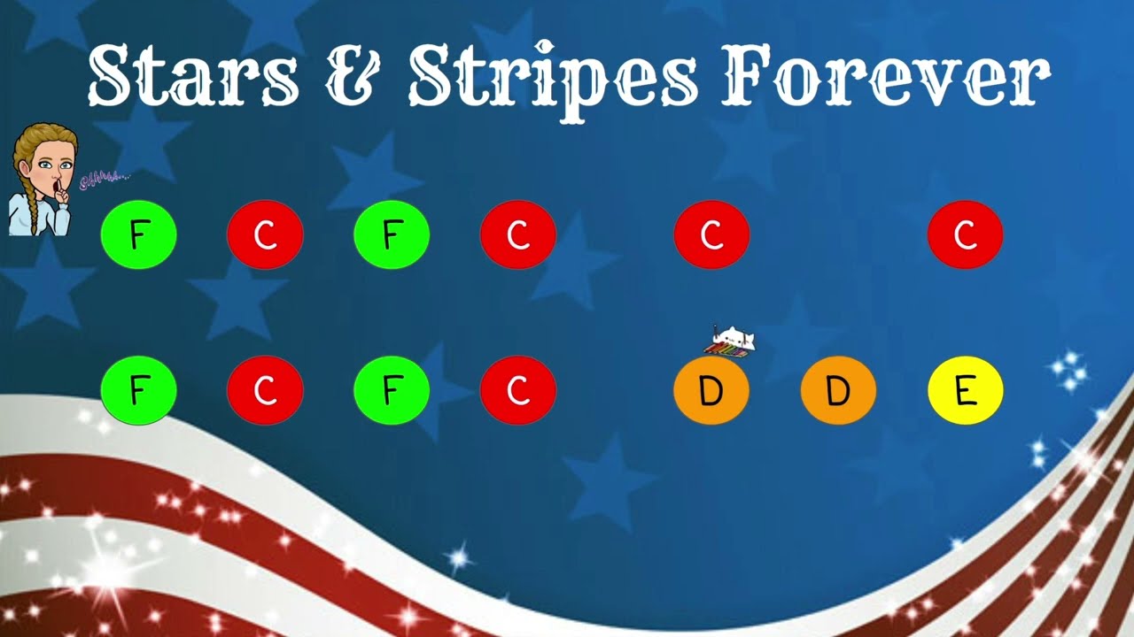 Stars and Stripes Forever: Easy Boomwhacker/Desk Bell Play-Along for Memorial Day, Fourth of July