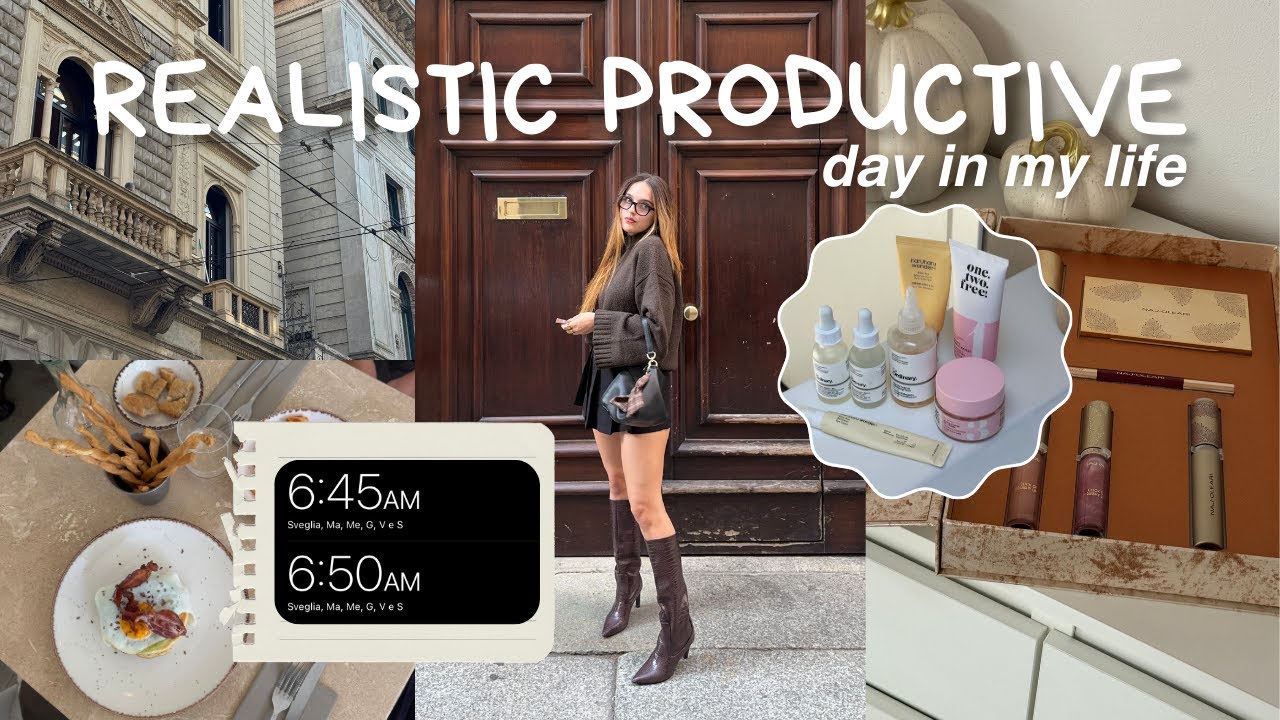 *REALISTIC* productive day in my life 🤍 lavoro, commissioni, grwm, unboxing, eventi FINITO MALE