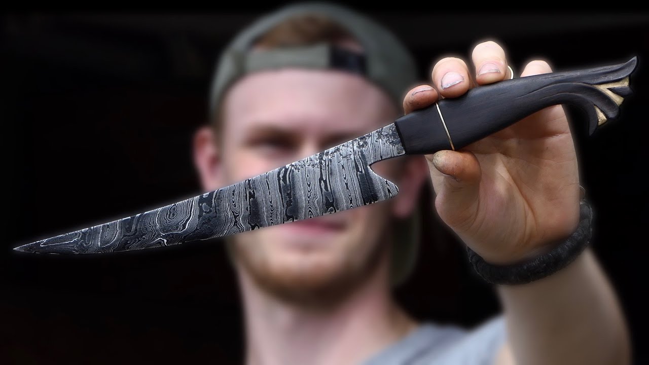 I Made This Knife From Meteorite Steel And Gold….