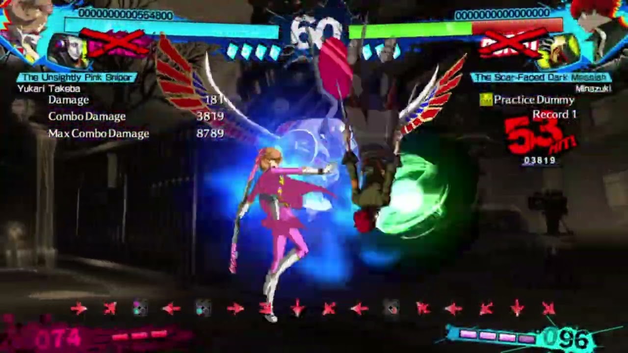 Persona 4 Arena Ultimax (Nintendo Switch) - Shadow Yukari, TOD Combo (200+ Hits)