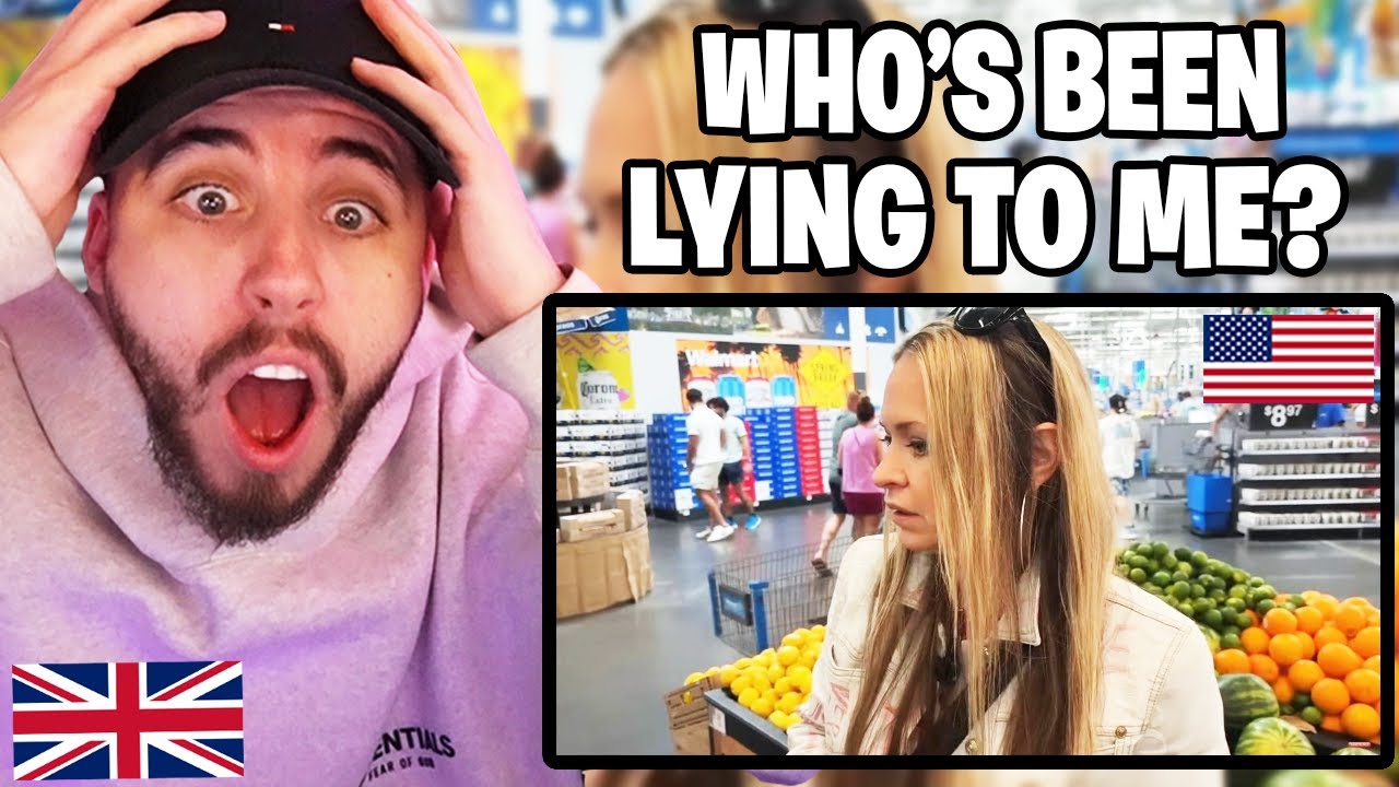 Brit Reacts to British Family goes grocery shopping at WALMART!